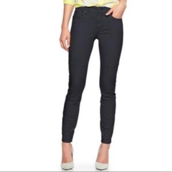 GAP Denim - Gap 1969 Wax Coated The Legging Jean - Black